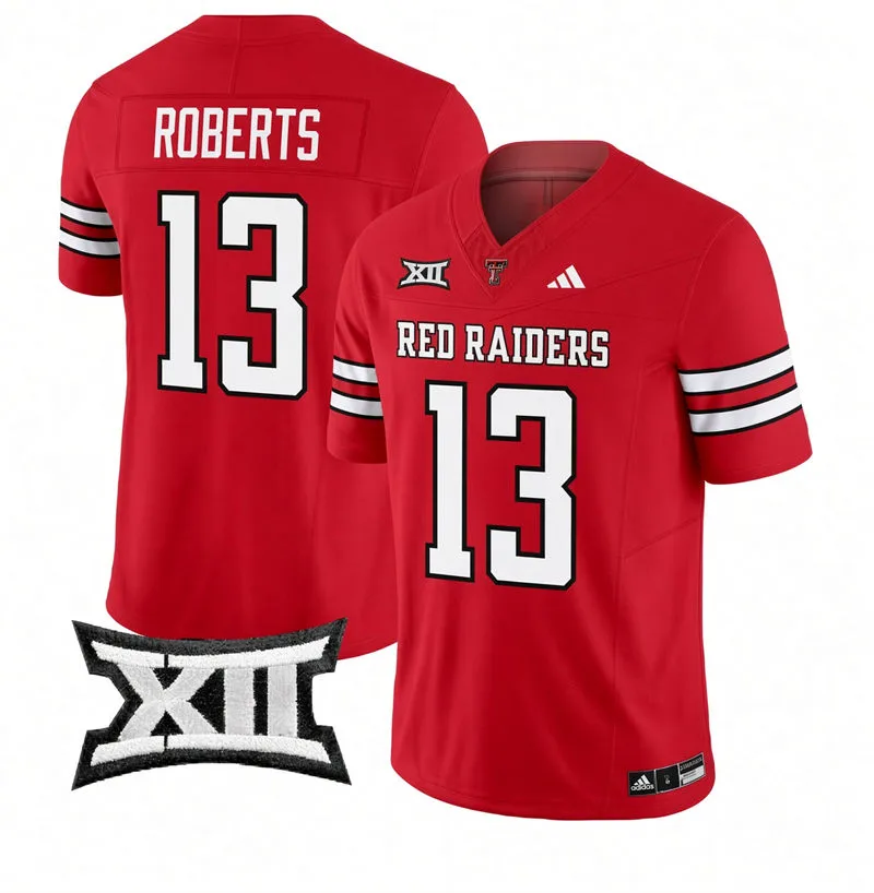 Texas Tech Red Raiders #13 Ben Roberts 2026 Red Football Game Jersey