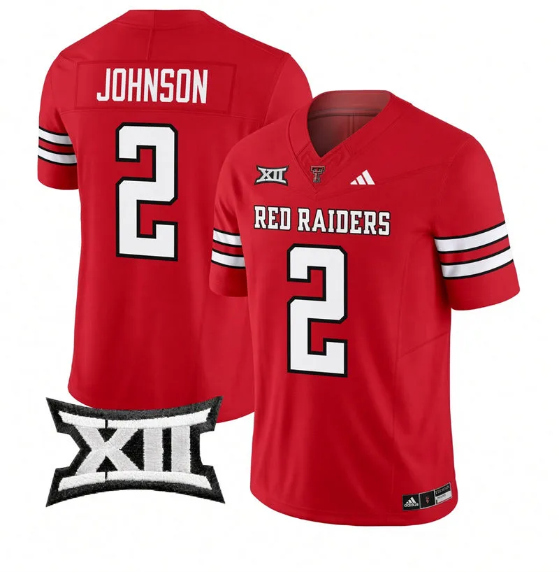 Texas Tech Red Raiders #2 Kenny Johnson 2026 Red Football Game Jersey
