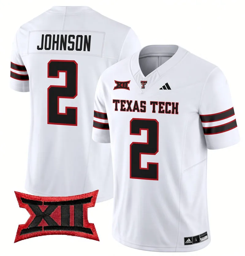 Texas Tech Red Raiders #2 Kenny Johnson 2026 White Football Game Jersey