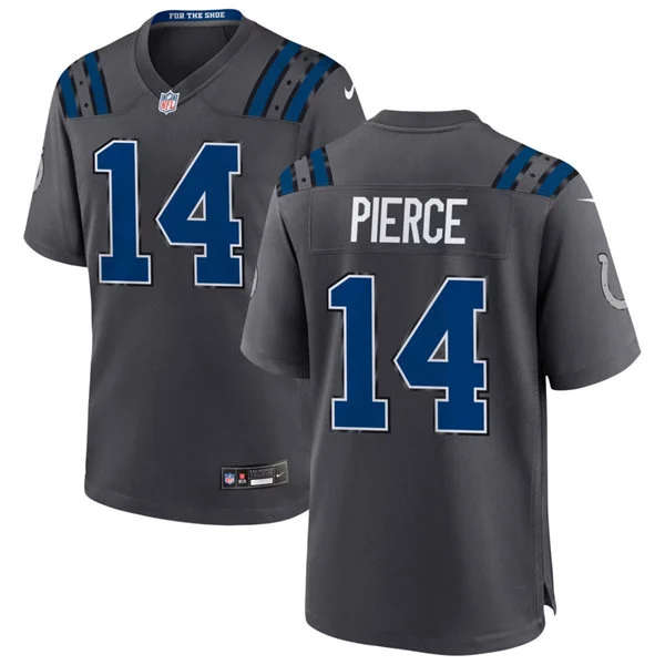 Mens Indianapolis Colts #14 Alec Pierce Anthracite 2026 F.U.S.E Rivalries Collection Limited Jersey