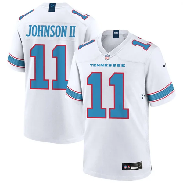 Mens Tennessee Titans #11 Jermaine Johnson II Nike 2026 White Vapor F.U.S.E. Limited Jersey