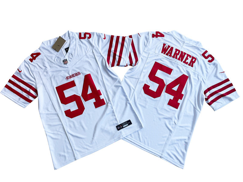 Men's San Francisco 49ers #54 Fred Warner Nike White F.U.S.E. Vapor Limited Jersey