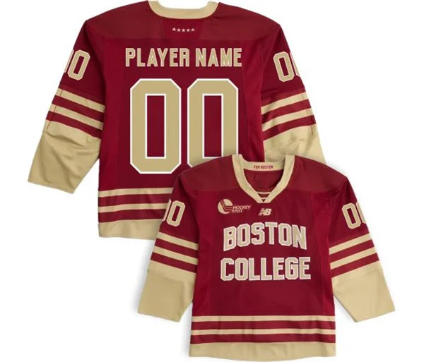Boston College Eagles Custom Maroon 2026 Boston College Hockey Game Jersey