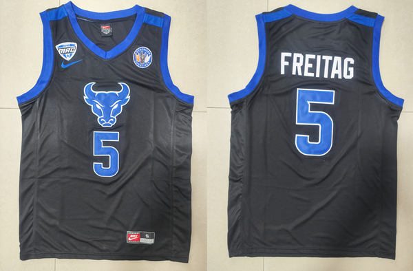 Mens Youth Buffalo Bulls #5 Daniel Freitag Black College Basketball Game Jersey Mens Youth Buffalo Bulls #5 Daniel Freitag Black College Basketball Game Jersey