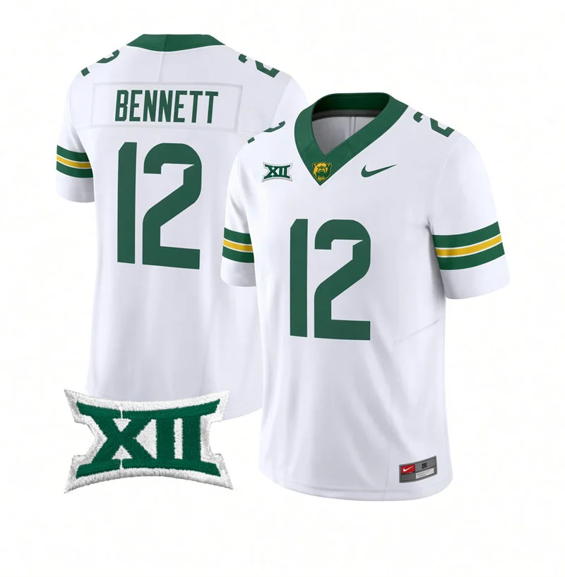 Baylor Bears #12 Nate Bennett 2026 White College Football Jersey