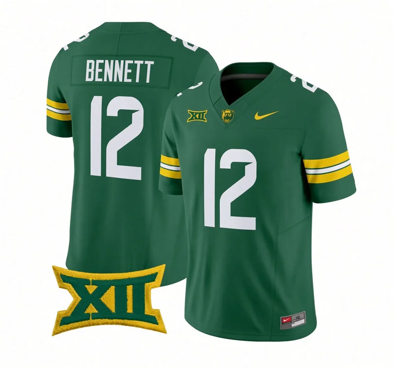 Baylor Bears #12 Nate Bennett 2026 Green College Football Jersey