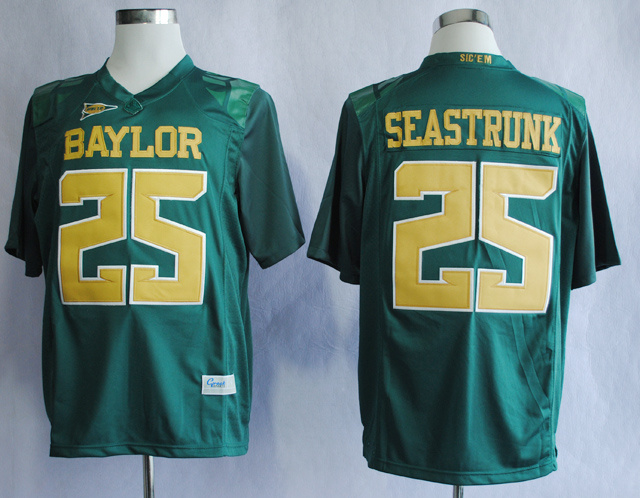 Men's Baylor Bears #25 Lache Seastrunk 2011 Green Football Jersey