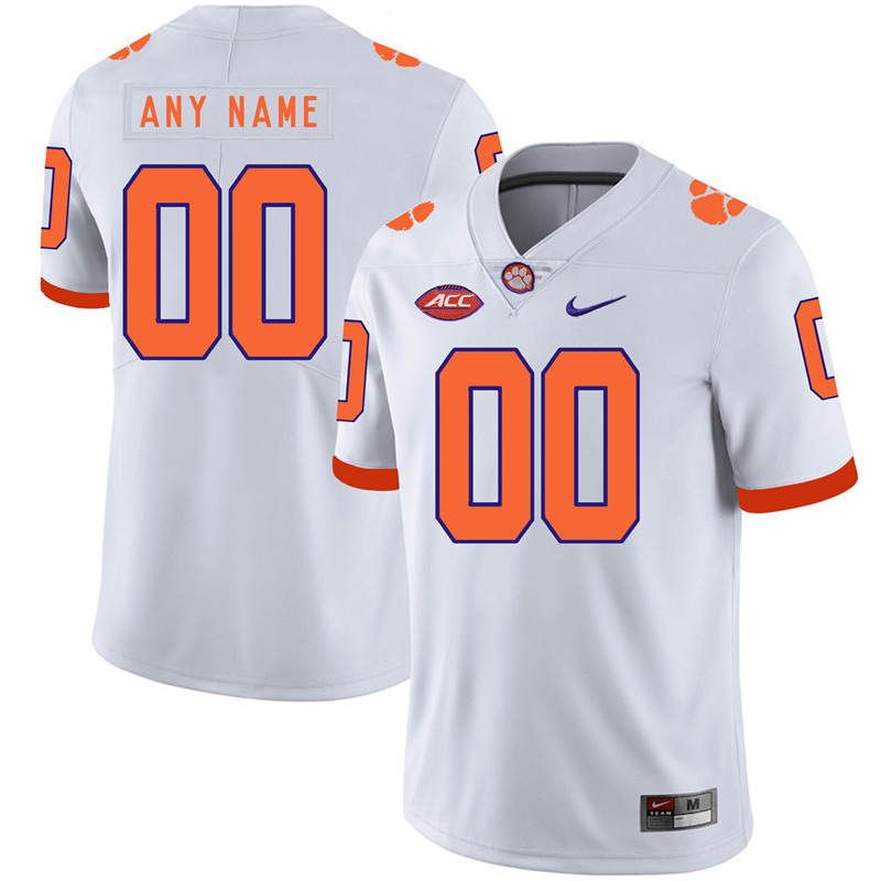 Clemson Tigers Custom Nike White Football F.U.S.E. Limited Jersey