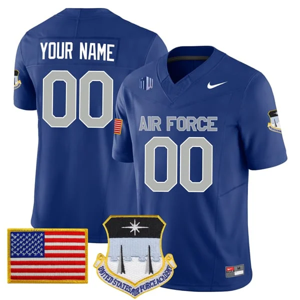 Air Force Falcons Custom Nike Royal College Football Game Jersey