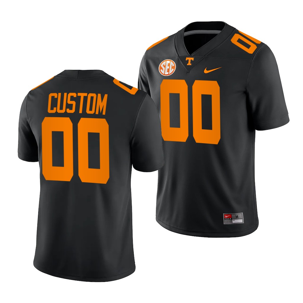 Tennessee Volunteers Custom Nike 2022 Black Dark Mode College Football Jersey