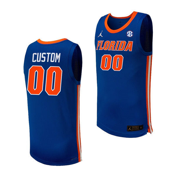 Florida Gators Custom 2025 Royal Basketball Game Jersey