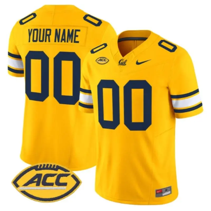 California Golden Bears Custom ACC Gold Football Game Jersey