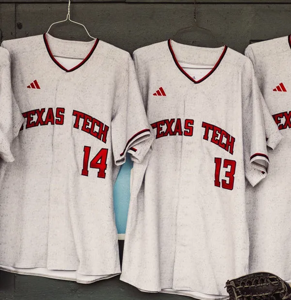 Texas Tech Red Raiders Custom Adidas Gray Baseball Game Jersey