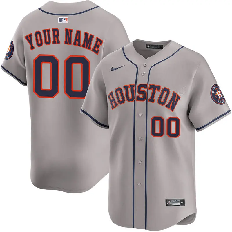 Houston Astros Custom Nike Gray Road Limited Jersey