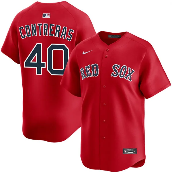 Men's Boston Red Sox #40 Willson Contreras Nike Red Alternate with Name Limted Jersey