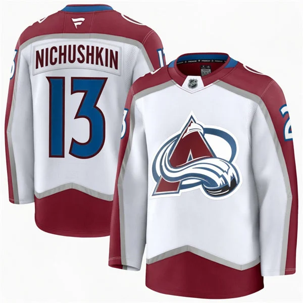 Men's Colorado Avalanche #13 Valeri Nichushkin Fanatics White Away Premium Jersey