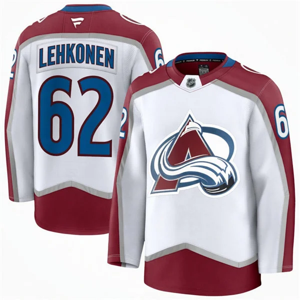 Men's Colorado Avalanche #62 Artturi Lehkonen Fanatics White Away Premium Jersey