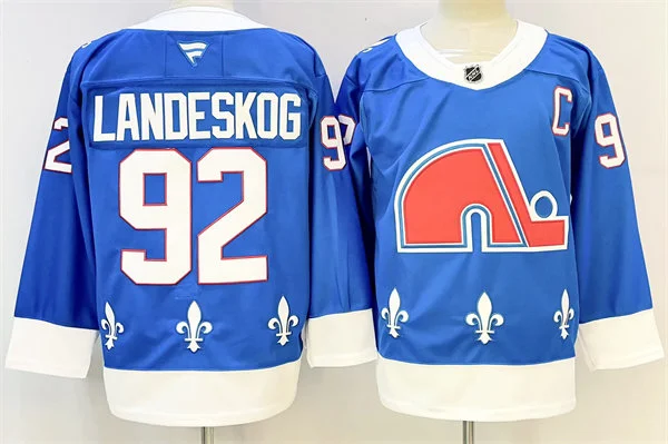 Men's Colorado Avalanche #92 Gabriel Landeskog Fanatics Blue Heritage Premium Jersey
