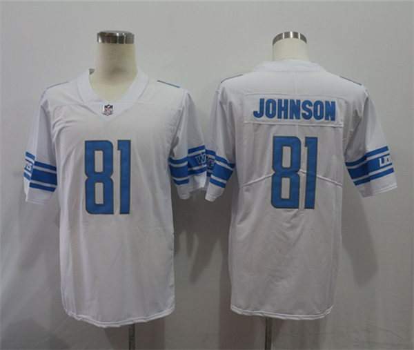 Women's Detroit Lions #81 Calvin Johnson Nike White Vapor Untouchable Limited Jersey