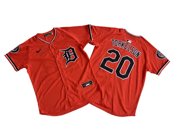 Men's Detroit Tigers #20 Spencer Torkelson Nike 2026 Orange Alternate Limited Jersey