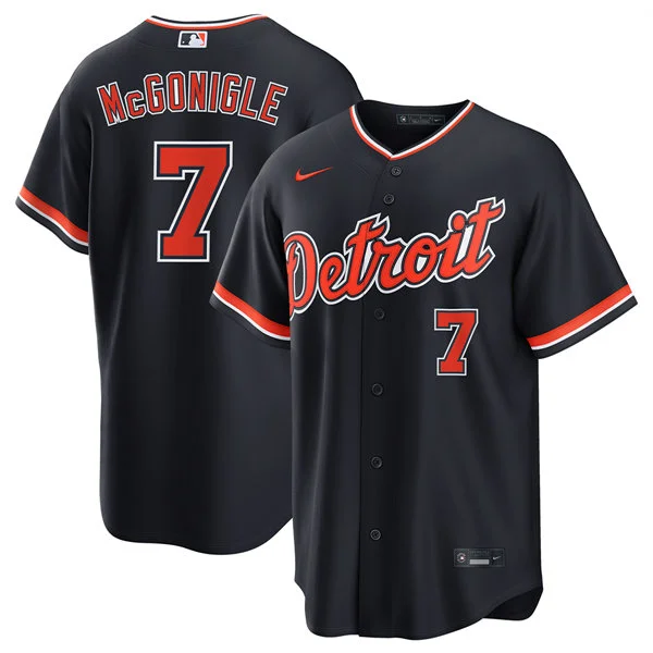 Men's Detroit Tigers #7 Kevin McGonigle Nike 2026 Navy Alternate Limited Jersey
