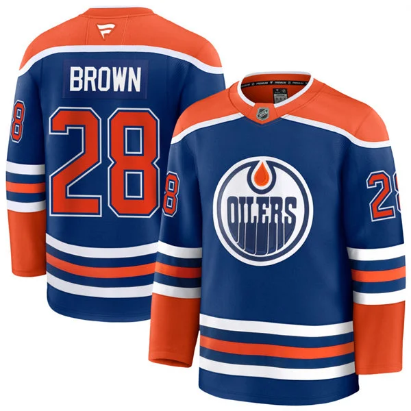 Men's Edmonton Oilers #28 Connor Brown Fanatics Navy Alternate Jersey