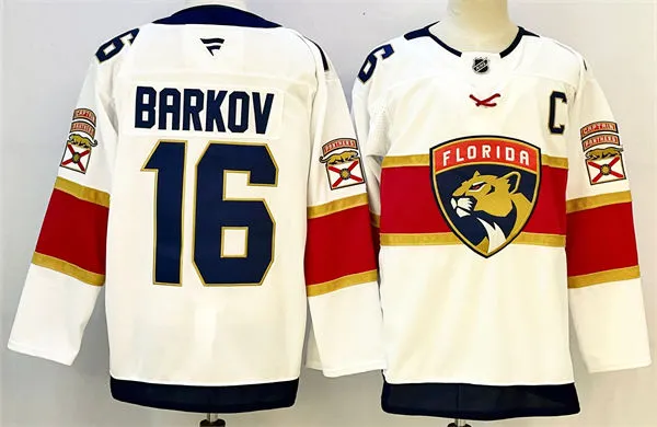 Youth Florida Panthers #16 Aleksander Barkov Fanatics White Stitched Jersey