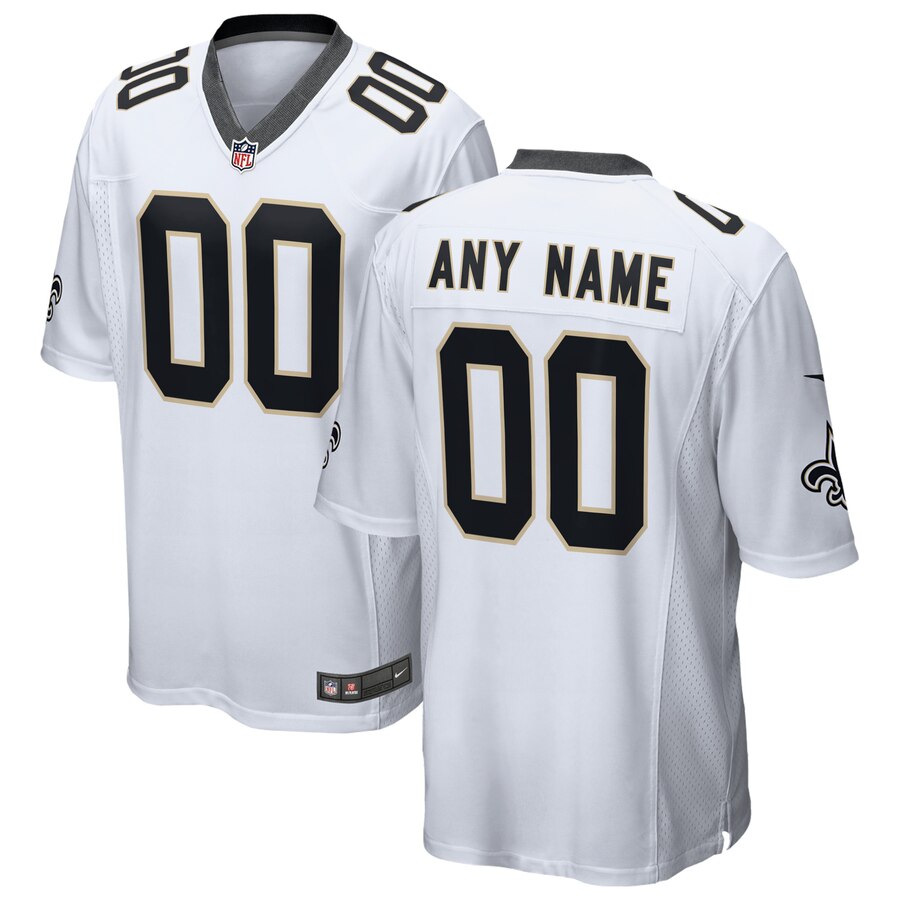 Mens Nike New Orleans Saints Customized Nike White Vapor Limited Jersey
