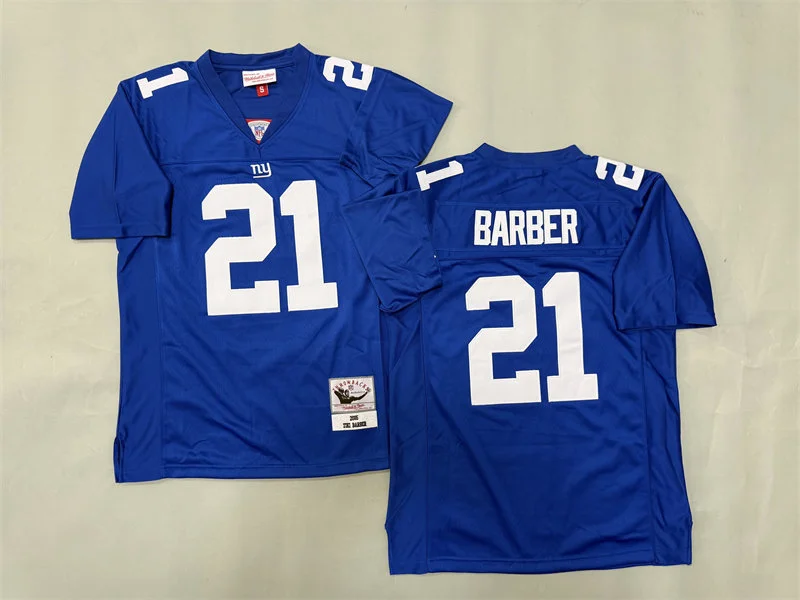 Mens New York Giants Retired Player #21 Tiki Barber Mitchell & Ness 2005 Legacy Replica Jersey - Royal