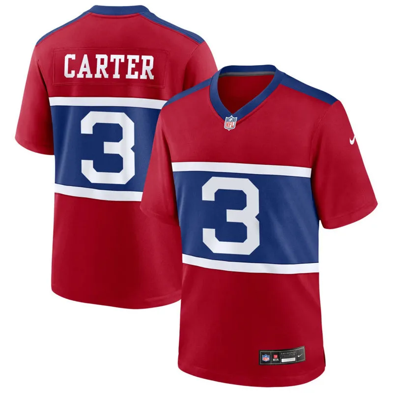 Women's  New York Giants #3 Abdul Carter Century Red 100TH Season Commemorative Jersey