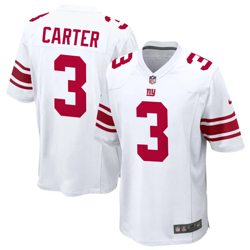 Women's  New York Giants #3 Abdul Carter Nike White Limited Jersey