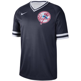 Mens New York Yankees Customized Nike Navy Pullover Cooperstown Collection Jersey