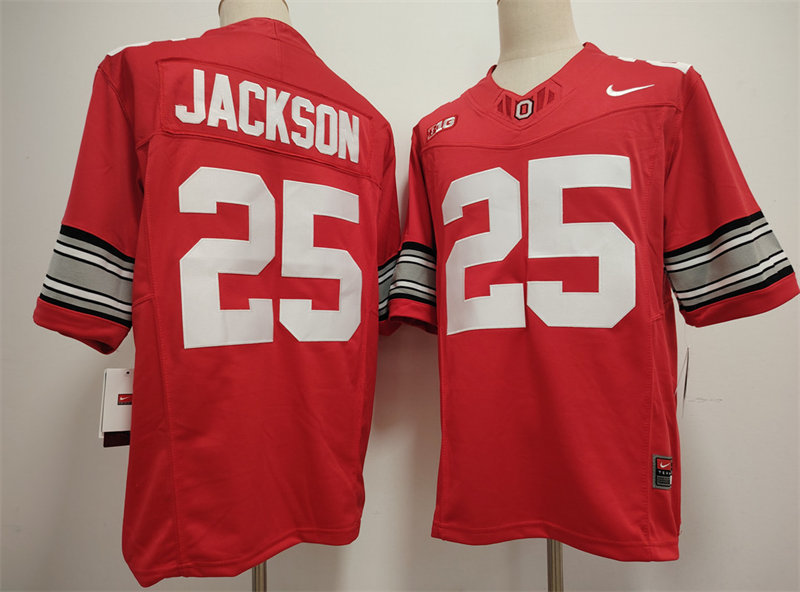 Men's Ohio State Buckeyes #25 Bo Jackson 2026 Scarlet Rush F.U.S.E Limited Football Jersey