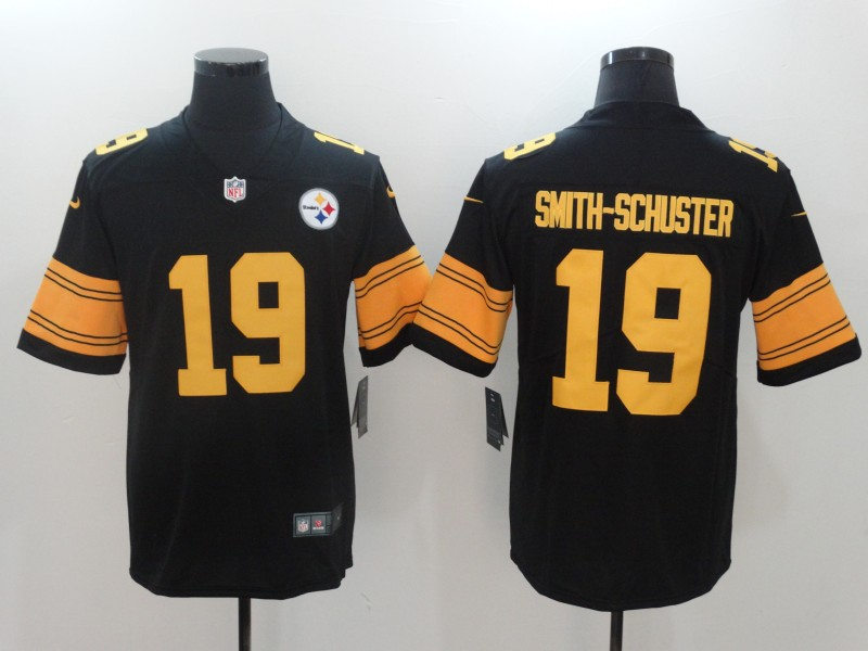 Men's Pittsburgh Steelers #19 JuJu Smith-Schuster Nike Black Vapor Untouchable Color Rush Jersey
