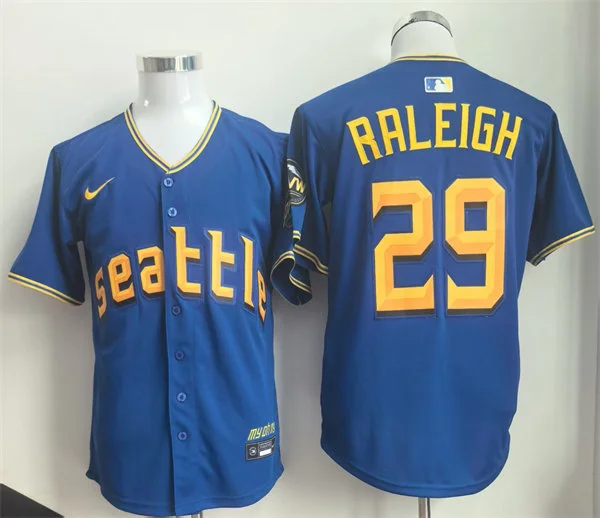 Men's Seattle Mariners #29 Cal Raleigh Nike  Royal City ConnectLimited Jersey
