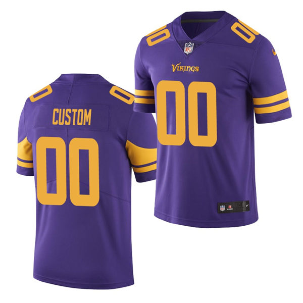 Minnesota Vikings Custom Nike Purple Color Rush Limted Personal Jersey