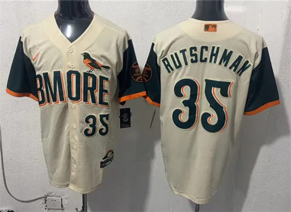 Mens Baltimore Orioles #35 Adley Rutschman Nike Cream City Connect 2.0 Limited Jersey