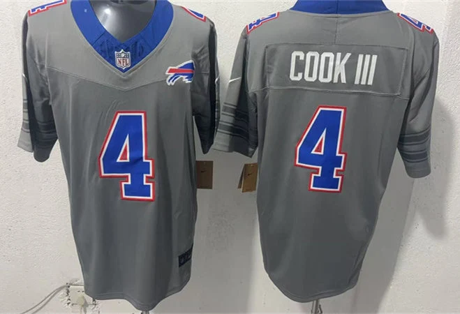 Mens Buffalo Bills #4 James Cook III Nike Gray Nickel City Vapor F.U.S.E. Limited Jersey