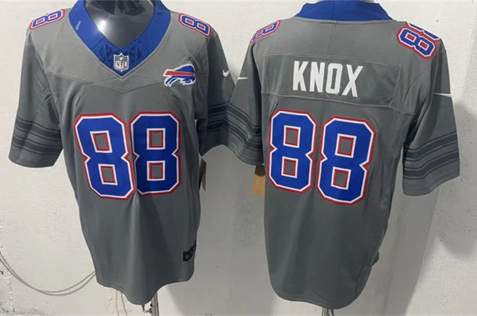 Mens Buffalo Bills #88 Dawson Knox Nike Gray Nickel City Vapor F.U.S.E. Limited Jersey