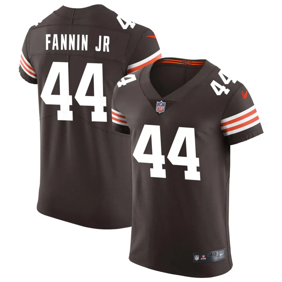 Mens Cleveland Browns #44 Harold Fannin Jr. Nike Brown Home Vapor F.U.S.E. Limited Jersey