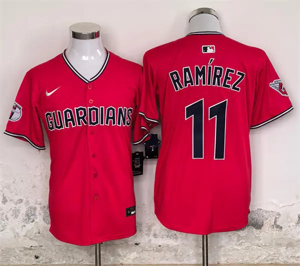 Mens Cleveland Guardians #11 Jose Ramirez Nike 2026 Red Alternate Limited Player Jersey