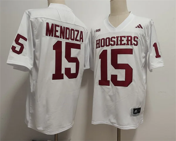 Indiana Hoosiers #15 Fernando Mendoza White Hoosiers College Football Jersey