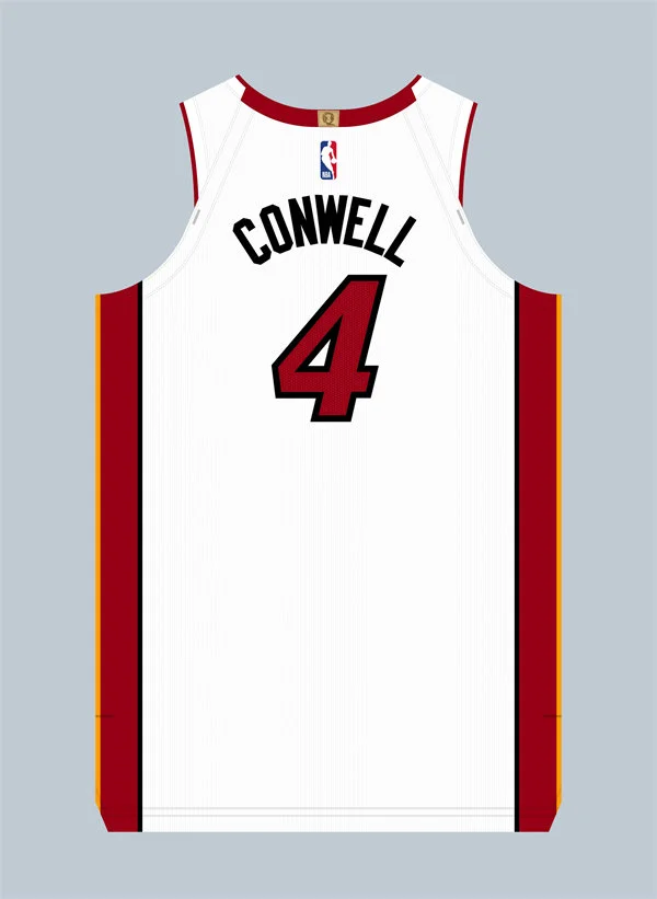 Mens Miami Heat #4 Ryan Conwell Nike White Association Edition Swingman Jersey