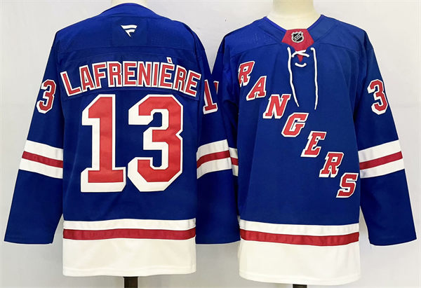 Womens New York Rangers #13 Alexis Lafreniere Fanatics Royal Home Primegreen Player Jersey