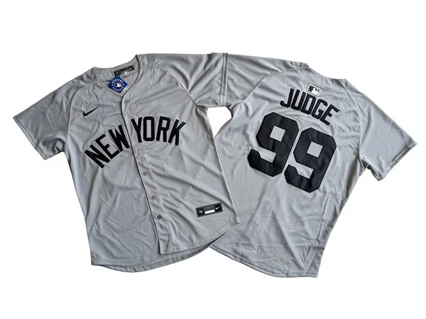Womens New York Yankees #99 Aaron Judge Nike Gray With Name Away Limited Jersey