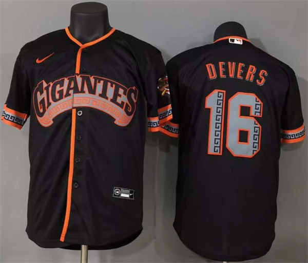 Mens San Francisco Giants #16 Rafael Devers Nike Black Gigantes Limited  Jersey