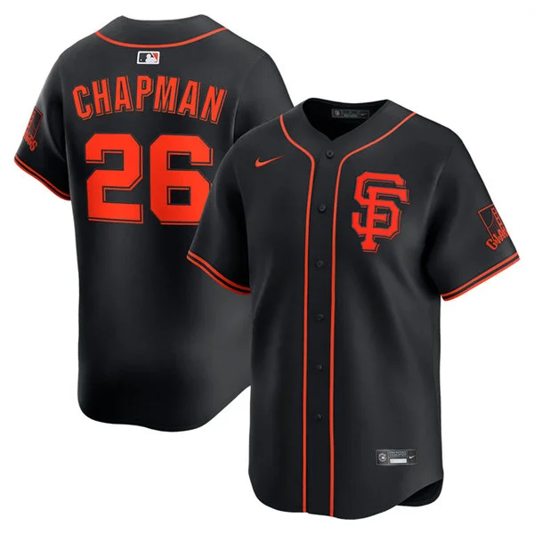 Mens San Francisco Giants #26 Matt Chapman Nike Black Alternate Limited Player Jersey