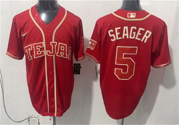 Mens Texas Rangers #5 Corey Seager 2026 Viva Tejas City Connect Limited 2.0 Jersey Maroon