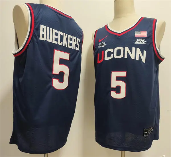 Unisex UConn Huskies #5 Paige Bueckers Nike 2025 Navy Women's Basketball NCAA TOURNAMENT Jersey Unisex UConn Huskies #5 Paige Bueckers Nike 2025 Navy Women's Basketball NCAA TOURNAMENT Jersey