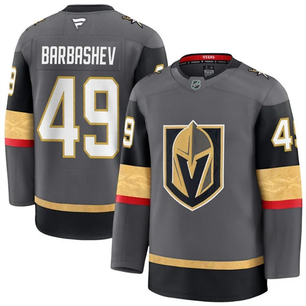 Mens Vegas Golden Knights #49 Ivan Barbashev Fanatics Gray Alternate Premium Jersey